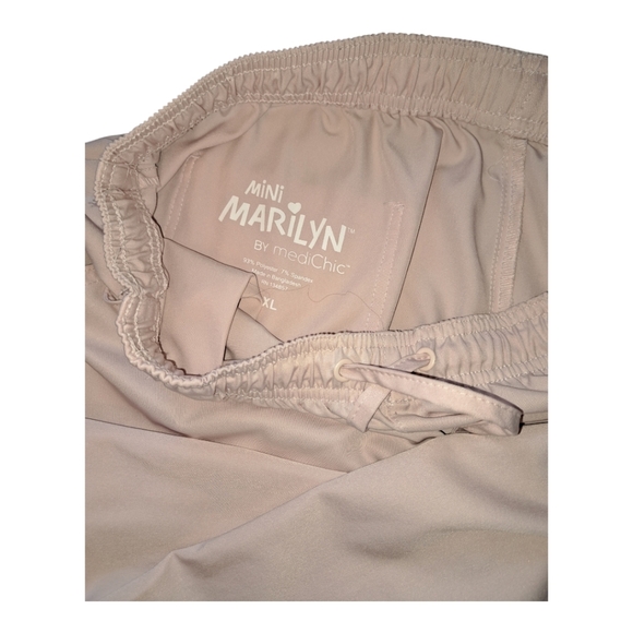 Mini Marilyn By MediChic Womens Scrub Pants Pale Pink XL Solid Joggers - Picture 6 of 6